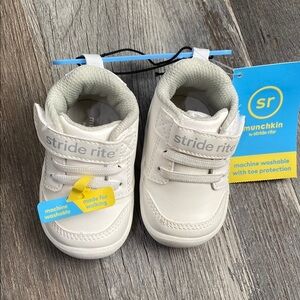 Stride Rite White Baby Walker Shoes